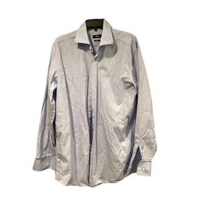 Hugo Boss Button Up Long Sleeve Shirt - Blue - Men’s Size 17 1/2 34-35